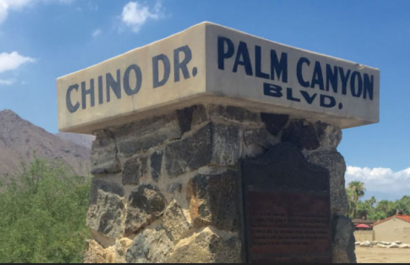 The Palm Canyon Stone Street Marker